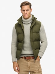 Superdry Green Non-Hooded Everest Gilet - Image 1 of 5