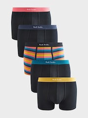PS Paul Smith Multi Stripe Black Boxers 5 Pack - Image 1 of 7