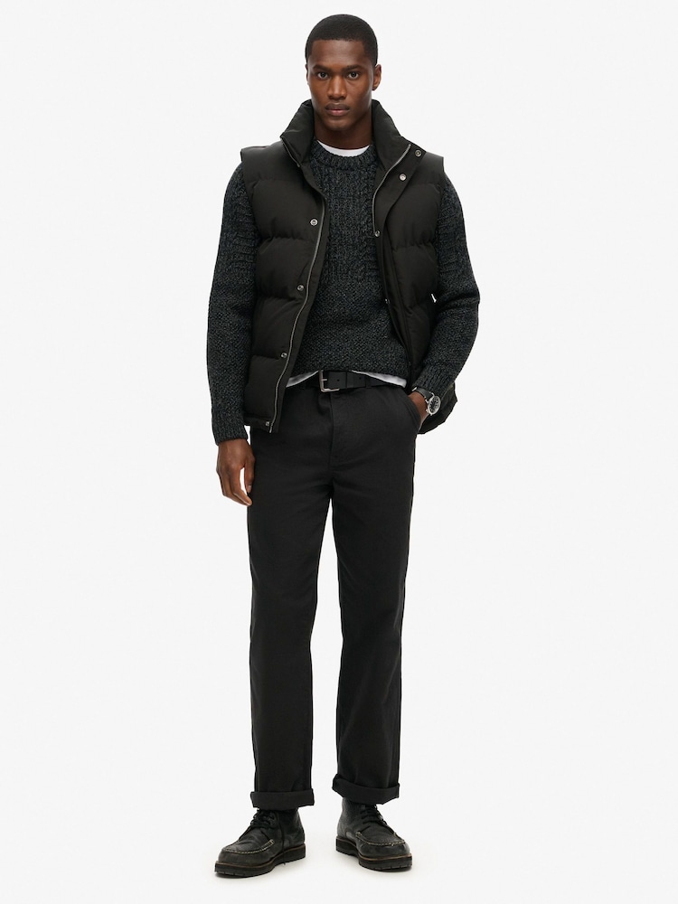 Superdry Black Non-Hooded Everest Gilet - Image 2 of 3