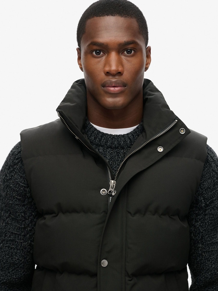 Superdry Black Non-Hooded Everest Gilet - Image 3 of 3