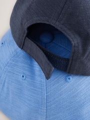 Blue/Navy Baseball 100% Cotton Caps 2 Pack (3mths-16yrs) - Image 3 of 3