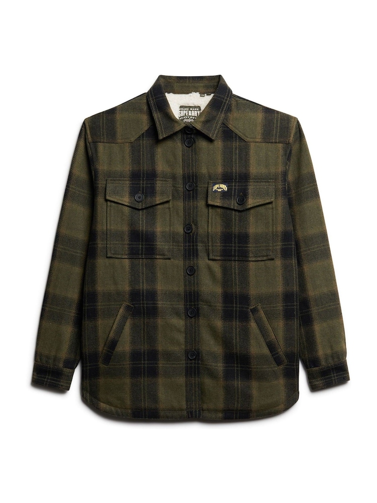 Superdry Borg Check Overshirt - Image 4 of 6