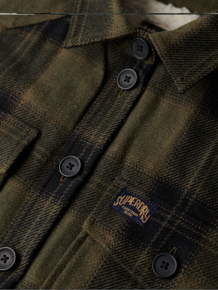 Superdry Borg Check Overshirt - Image 5 of 6
