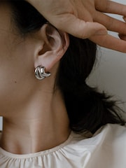 Completedworks Silver Tone Dollop Earrings - Image 5 of 5