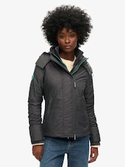 Superdry Grey Pop Zip Hooded Arctic SD-Windcheater Jacket - Image 1 of 6