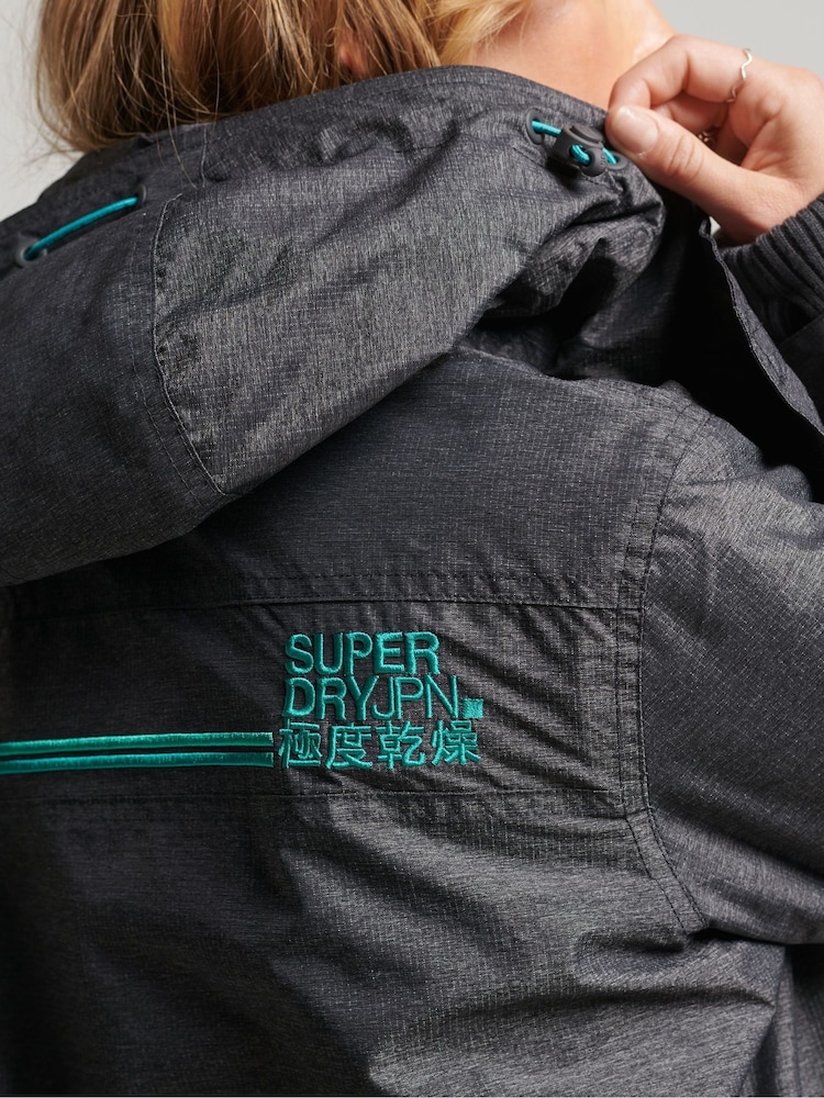 Superdry Grey Pop Zip Hooded Arctic SD-Windcheater Jacket - Image 6 of 6