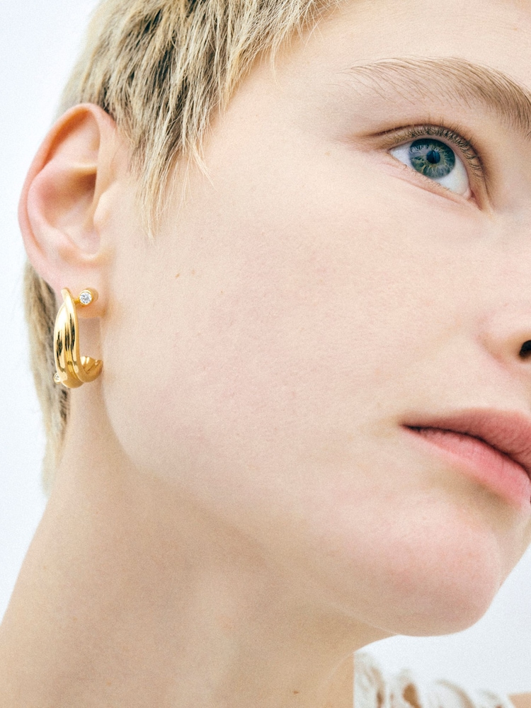 CompletedWorks Gold Tone 18ct Earrings - Image 4 of 4