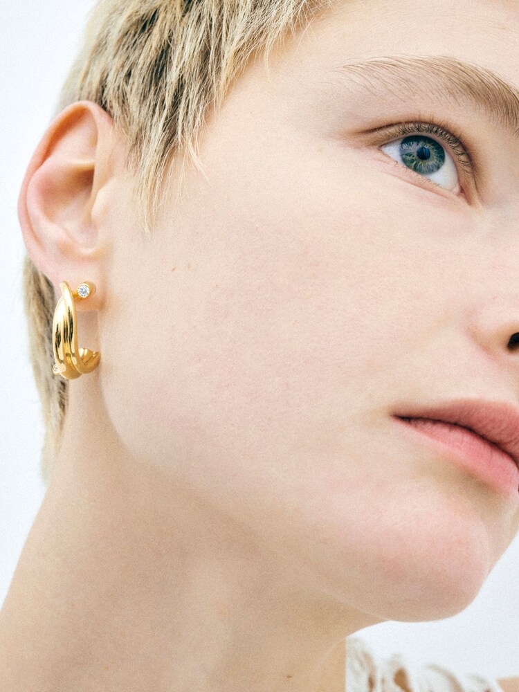 CompletedWorks Gold Tone 18ct Earrings - Image 4 of 4 CompletedWorks Gold Tone 18ct Earrings - Image 4 of 4