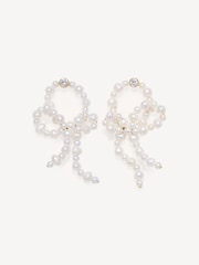 CompletedWorks Gold Tone Loop-The-Loop Pearl Earrings - Image 2 of 3