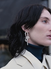CompletedWorks Gold Tone Loop-The-Loop Pearl Earrings - Image 3 of 3