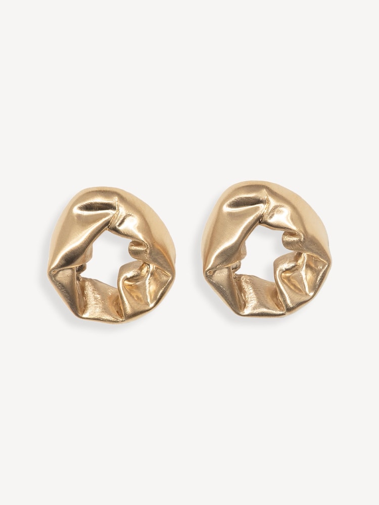 CompletedWorks Gold Tone Scrunch Earrings - Image 1 of 3
