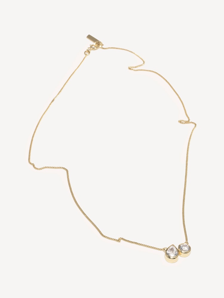 CompletedWorks Gold Tone Like Peas In a Pod Necklace - Image 1 of 3 CompletedWorks Gold Tone Like Peas In a Pod Necklace - Image 1 of 3