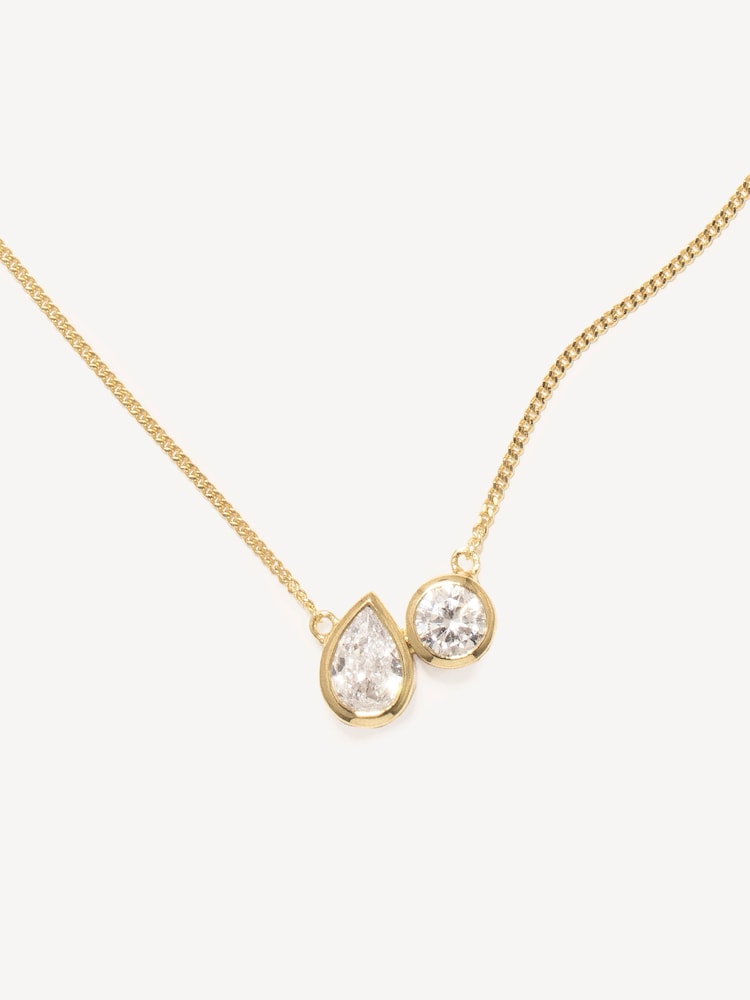 CompletedWorks Gold Tone Like Peas In a Pod Necklace - Image 2 of 3 CompletedWorks Gold Tone Like Peas In a Pod Necklace - Image 2 of 3