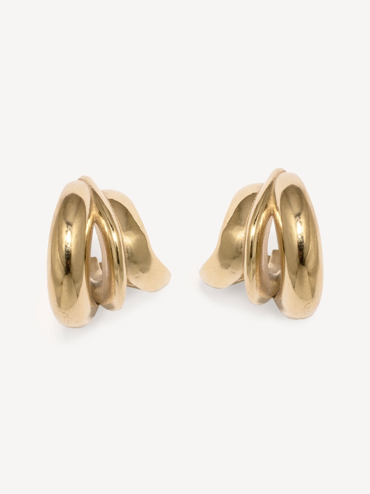 Completedworks Gold Tone Dollop Earrings - Image 1 of 4