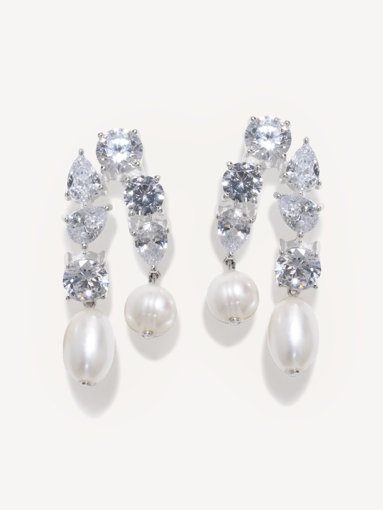 CompletedWorks Silver Tone Cascading Earrings - Image 1 of 5