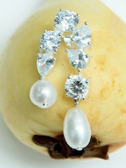 CompletedWorks Silver Tone Cascading Earrings - Image 5 of 5