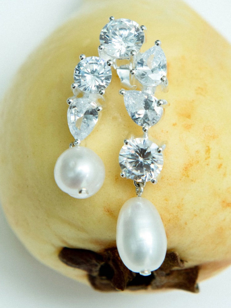CompletedWorks Silver Tone Cascading Earrings - Image 5 of 5