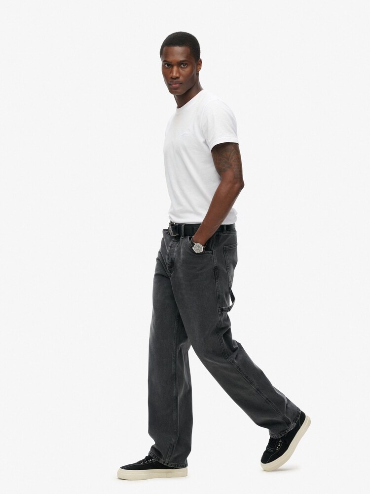 Superdry Black 100% Organic Cotton Carpenter Jeans - Image 1 of 4