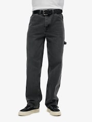 Superdry Black 100% Organic Cotton Carpenter Jeans - Image 2 of 4