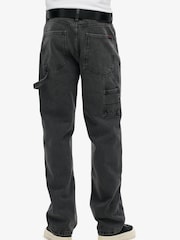 Superdry Black 100% Organic Cotton Carpenter Jeans - Image 3 of 4