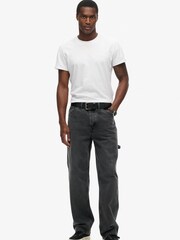 Superdry Black 100% Organic Cotton Carpenter Jeans - Image 4 of 4