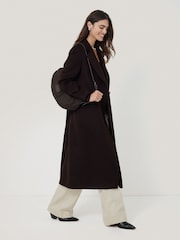Jigsaw Brown Nylon Drawstring Cross-Body Bag - Image 2 of 6