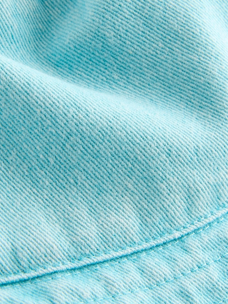 Turquoise Blue 100% Cotton Washed Bucket Hat (3mths-16yrs) - Image 5 of 5 Turquoise Blue 100% Cotton Washed Bucket Hat (3mths-16yrs) - Image 5 of 5