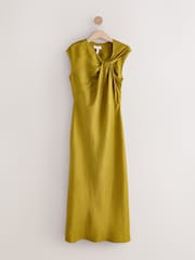 Olive Green N. Premium Occasion Twist Maxi Dress - Image 1 of 3