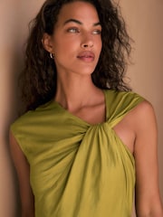 Olive Green N. Premium Occasion Twist Maxi Dress - Image 4 of 7