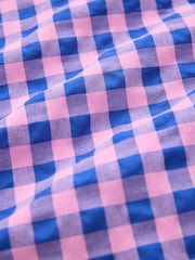 Blue/Pink Gingham Puff Sleeve Square Neck Maxi Dress - Image 6 of 6