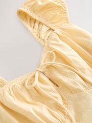 Buttermilk Yellow Puff Sleeve Midi Dress - Image 6 of 7