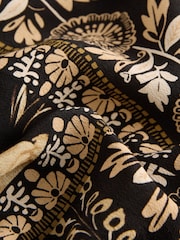 Brown Tile Print Asymmetric Kaftan Maxi Dress - Image 6 of 7