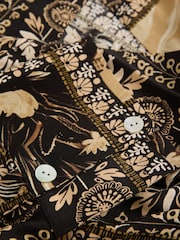 Brown Tile Print Asymmetric Kaftan Maxi Dress - Image 7 of 7