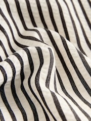 Black/White Stripe Seersucker Bandeau Midi Summer Dress - Image 6 of 6