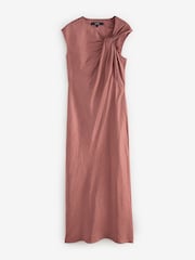 Chocolate Brown N. Premium Occasion Twist Maxi Dress - Image 4 of 6