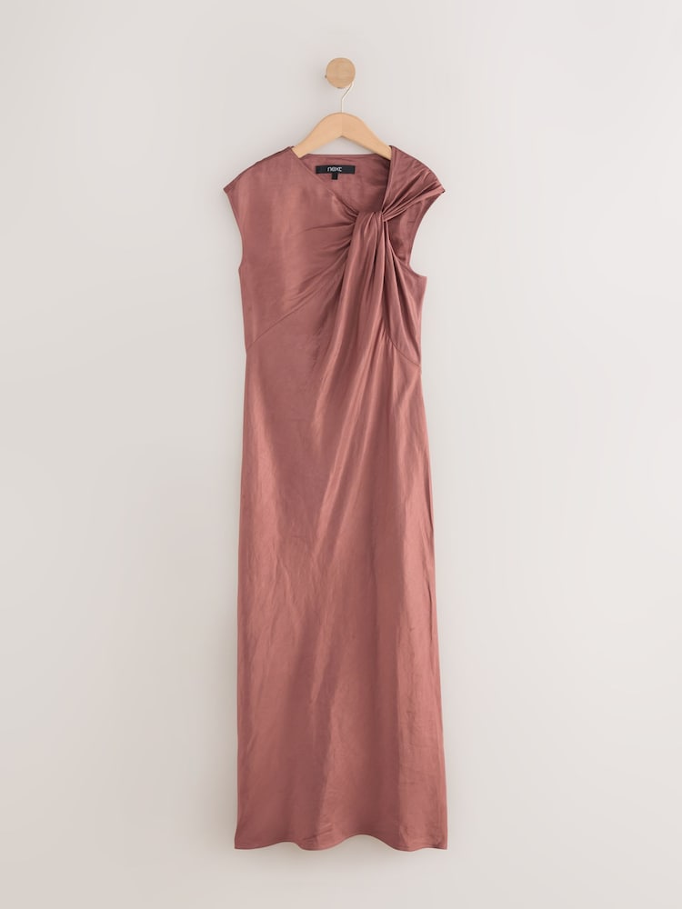 Buy Brown N. Premium Occasion Twist Maxi Dress from Next Jordan