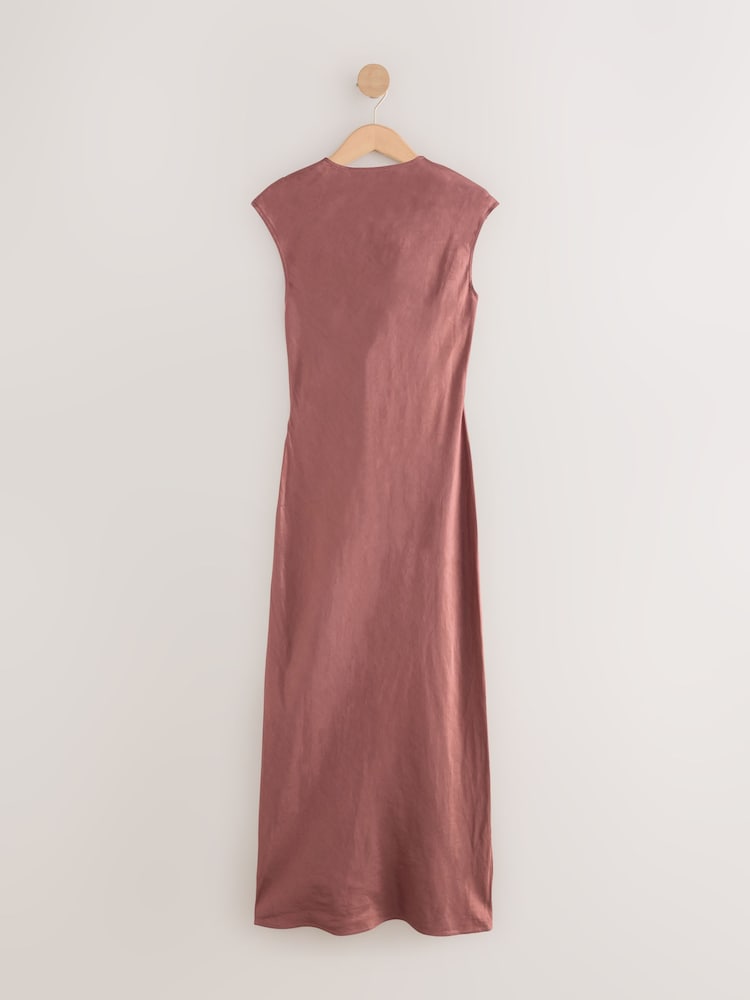 brown vintage prom dress Vintage Brown Halter Neck Sheath Chiffon Long Prom Dress Party Dress D   DSProm