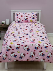 Character World Pink Hello Kitty Reversible Polycotton Duvet Cover Set - Image 4 of 5