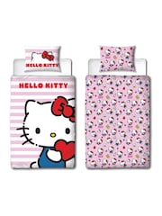 Character World Pink Hello Kitty Reversible Polycotton Duvet Cover Set - Image 5 of 5