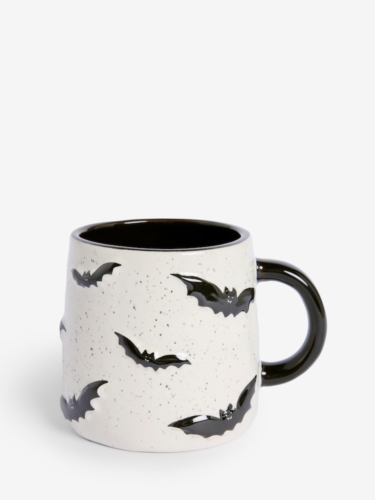 Black/White Halloween Bat Mug - Image 1 of 1