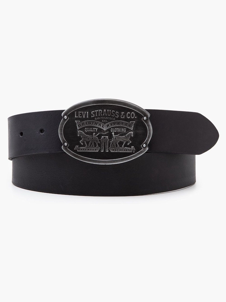 Levi's® Black Billy Plaque Belt - Image 1 of 1