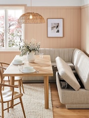 Chunky Weave Mid Natural Anderson Storage Left Hand Dining Bench - Image 1 of 9