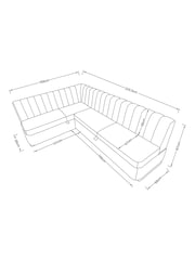 Chunky Weave Mid Natural Anderson Storage Left Hand Dining Bench - Image 4 of 9
