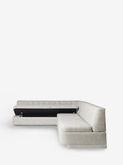 Chunky Weave Mid Natural Anderson Storage Left Hand Dining Bench - Image 7 of 9