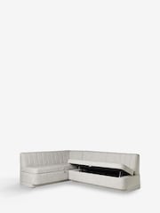 Chunky Weave Mid Natural Anderson Storage Left Hand Dining Bench - Image 9 of 9