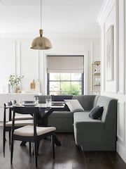 Soft Velvet Grey Anderson Storage Left Hand Dining Bench - Image 1 of 9