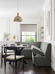 Soft Velvet Grey Anderson Storage Left Hand Dining Bench - Image 2 of 9