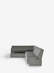Soft Velvet Grey Anderson Storage Left Hand Dining Bench - Image 6 of 9