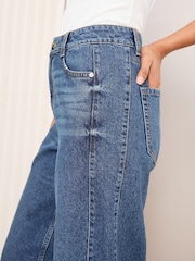 Умеренный синий - Friends Like These Denim Barrel Jeans - Image 4 of 5