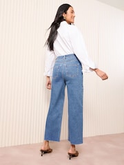Умеренный синий - Friends Like These Wide Leg Cropped Jeans - Image 5 of 5